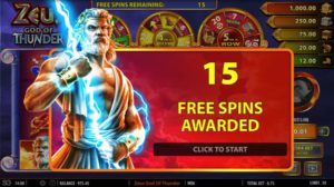 Zeus God of Thunder Free Spins