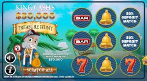 King Cash Treasure Hunt Scratch Card